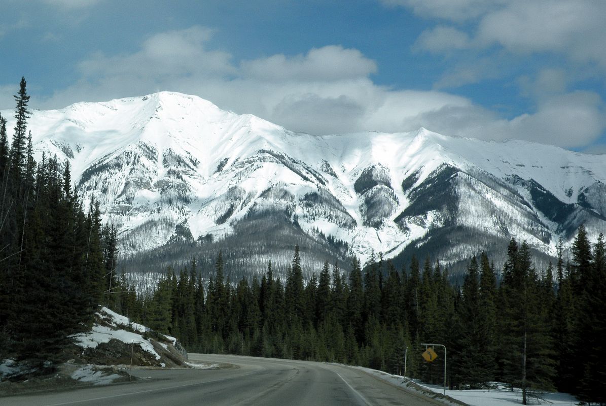13 Mount Shanks From Highway 93 On Drive From Castle Junction To Radium In Winter
